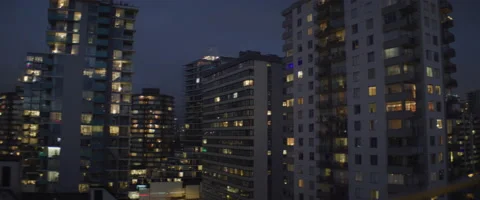 Anamorphic City Night 9 Stockbeeldmateriaal 152659938
