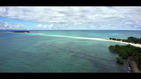 Anamorphic Drone View – Dreamlike Beaches of Nosy Iranja, Madagascar Stock Footage 312284479