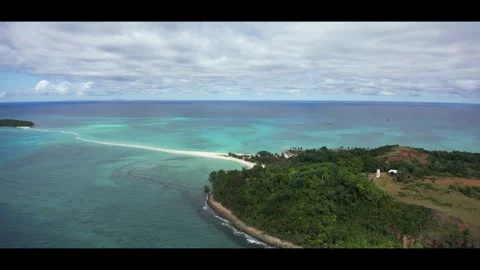 Anamorphic Drone View – Dreamlike Beaches of Nosy Iranja, Madagascar Stock Footage 312285759