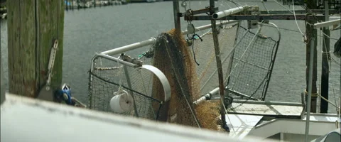 Anamorphic Fishing Net Stock Footage 210239438