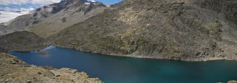 Anamorphic Lens 6K - Landscape on the Dark lake Stock Footage 345044359