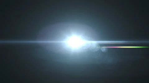 Anamorphic lens flare 3840x2160 4K, lights background Stock Footage