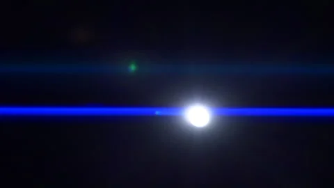Anamorphic lens flare, bokeh light leaks, flash ray effect over black background Stockbeeldmateriaal 162713069