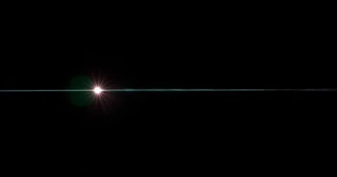 Anamorphic lens flare burst in slow motion, isolated on black background. Stock Footage 335086503