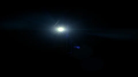 Anamorphic lens flare moving horizontally for vfx compositing Stock Footage 329144913
