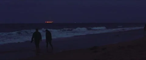 Anamorphic Manhattan Beach at Dusk - Handheld Stock Footage 200049258