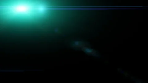 Anamorphic Optical Lens Flares Moving across. Cinematic look. Natural green Stock Footage 153087316