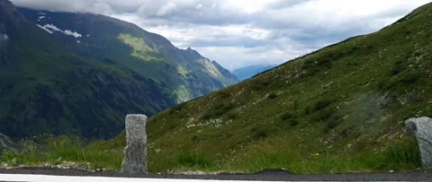 Anamorphic Side Window Drive Along Grossglockner High Alpine Road Stock Footage 339066469