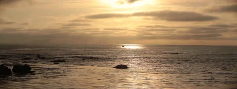 Anamorphic Sunset Over Asilomar 4 Stock Footage 161448938