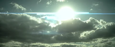 Anamorphic timelapse of cloudy sky lens flare Stock Footage 242868475