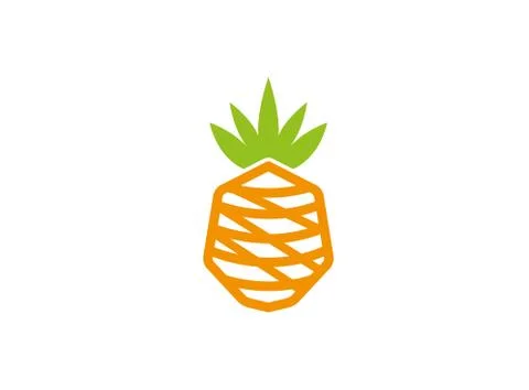 Ananas logo vector design Stockillustratie