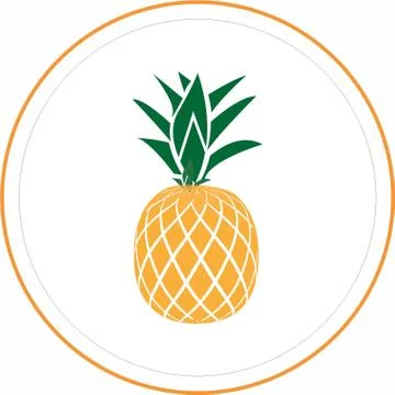 Ananas pineapple logo illustrator Illustrazione stock