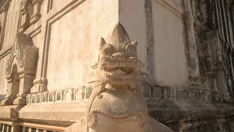 Ananda temple Lion Statue Stock Footage 114984772