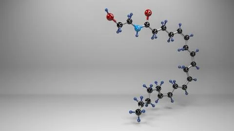 Anandamide molecule. Stock Illustration