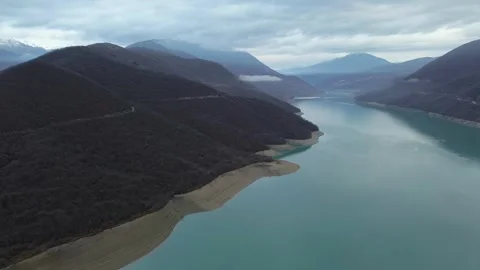 Ananuri lake in Georgia Stock Footage 324593458