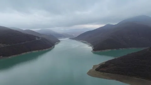 Ananuri lake in Georgia Stock Footage 324593501