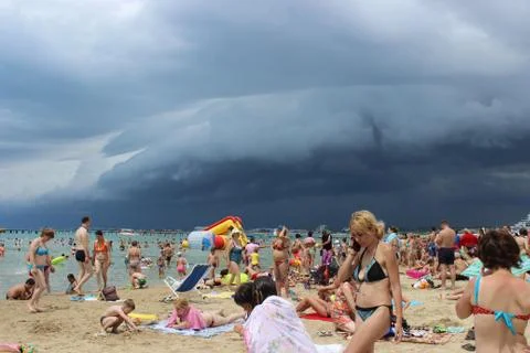 Anapa's Central beach Stock Photos