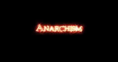 Anarchism written with fire. Loop Stock Footage 145869333