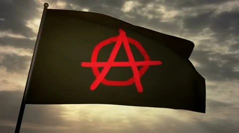 Anarchist flag 03 Stock Footage 21360985
