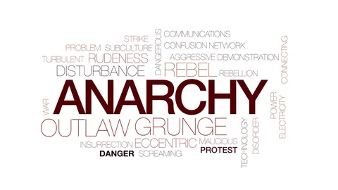 Anarchy animated word cloud. Kinetic typography. Stock Footage 113405748