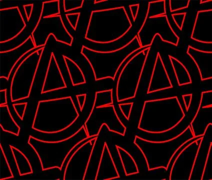Anarchy pattern seamless. lack of organized power symbol background Stock Illustration
