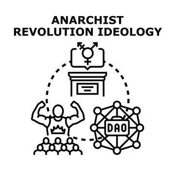 Anarchy revolution ideology concept vector illustration Stock Illustration