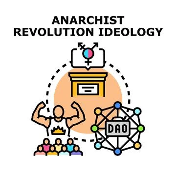 Anarchy revolution ideology concept vector illustration Stock Illustration