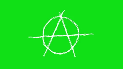Anarchy symbol hand-drawn scribble animation. Pen marker doodle style. Sket.. Video stock 333076338