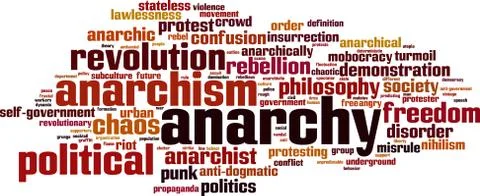 Anarchy word cloud Stock Illustration