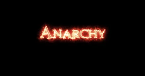 Anarchy written with fire. Loop Stock Footage 145869370