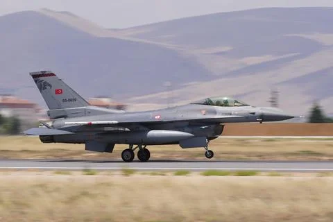 Anatolian Eagle Air Force Exercise in Konya, Turkiye Stock Photos