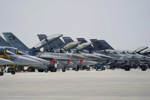 Anatolian Eagle Air Force Exercise in Konya, Turkiye Stock Photos