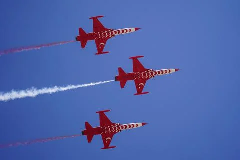 Anatolian Eagle Air Force Exercise in Konya, Turkiye Stock Photos