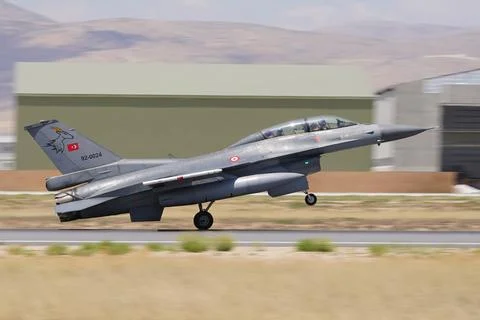 Anatolian Eagle Air Force Exercise in Konya, Turkiye Stock Photos