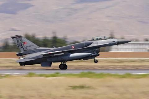 Anatolian Eagle Air Force Exercise in Konya, Turkiye Stock Photos