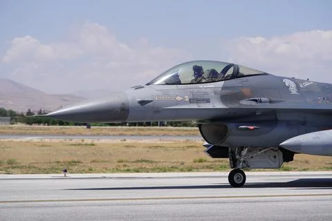 Anatolian Eagle Air Force Exercise in Konya, Turkiye Stock Photos