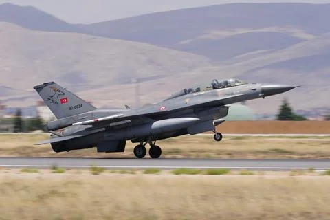 Anatolian Eagle Air Force Exercise in Konya, Turkiye Stock Photos