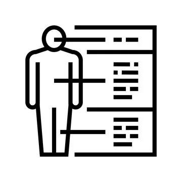 Anatomical diagram line icon vector illustration Stockillustratie