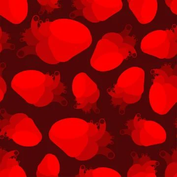 Anatomical heart pattern seamless. heart background Stock Illustration