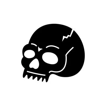 Anatomical skull vector drawing. Hand-drawn illustration of a skull. Grunge i Stock Illustration