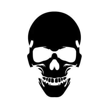 Anatomically correct human skull. Death skull or human skull  for games and.. Stock Illustration