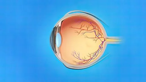 Anatomy and Structure of the Eye 스톡 일러스트