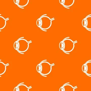 Anatomy of eye pattern orange Stock Illustration