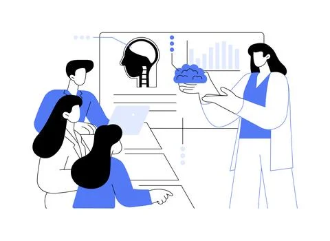 Anatomy lecture isolated cartoon vector illustrations. Stock Illustration