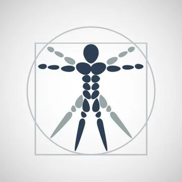 Anatomy logo vector icon design Stock Illustration