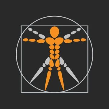 Anatomy logo vector icon design Stock Illustration