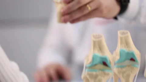 Anatomy model knee Stock Footage 317080981