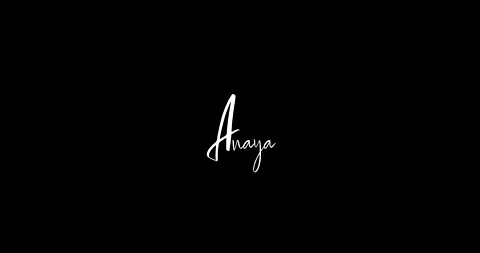 Anaya Woman's Name in Cursive Typography Animated Text Video stock 152400818