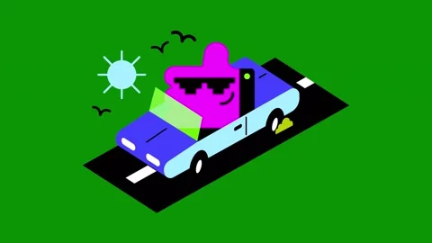 Ancar heart green background green screen animated chromakey background Video stock 314067731