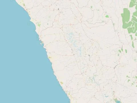 Ancash, Peru. Open Street Map Stock Illustration